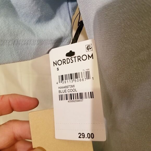 Halogen Blue Peplum Blouse Size S‎ - Picture 5 of 5